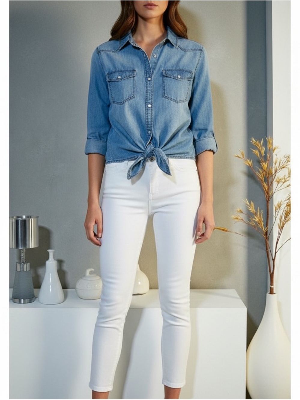 🌺SALE 🌺 Chico's Light Blue Denim Shirt